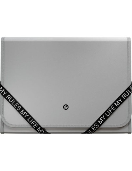 Carpeta fuelle fº polipropileno my rules 13 departamentos gris